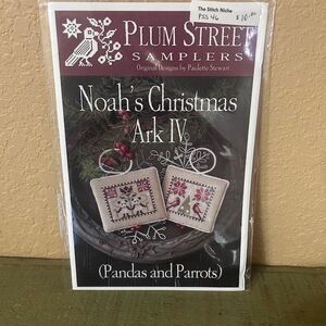 Noah's Christmas Ark IV Pandas and Parrots PATTERN Plum Street Samplers New
